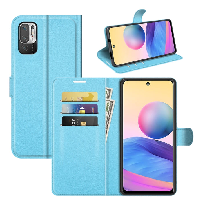 Para Xiaomi Redmi Note 10 5G Litchi Texture Funda protectora con tapa horizontal con soporte y ranuras para tarjetas y billetera, For Xiaomi Redmi Note 10 5G