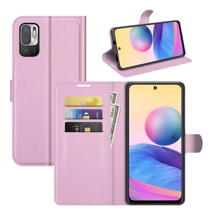 Para Xiaomi Redmi Note 10 5G Litchi Texture Funda protectora con tapa horizontal con soporte y ranuras para tarjetas y billetera, For Xiaomi Redmi Note 10 5G