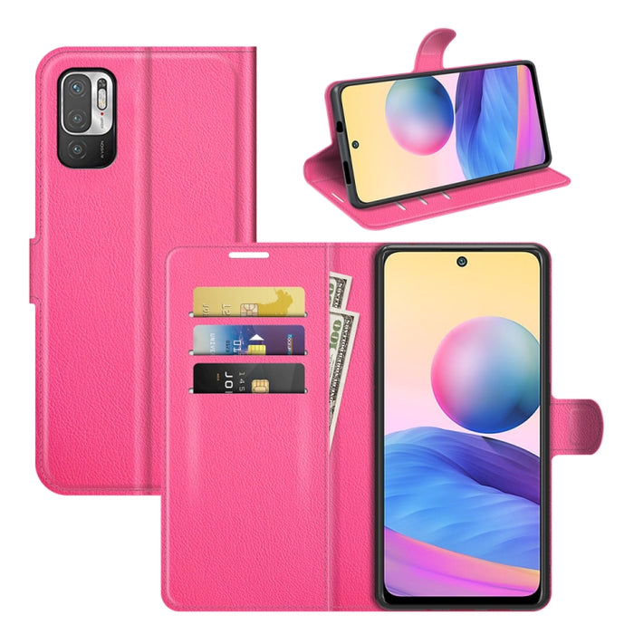Para Xiaomi Redmi Note 10 5G Litchi Texture Funda protectora con tapa horizontal con soporte y ranuras para tarjetas y billetera, For Xiaomi Redmi Note 10 5G