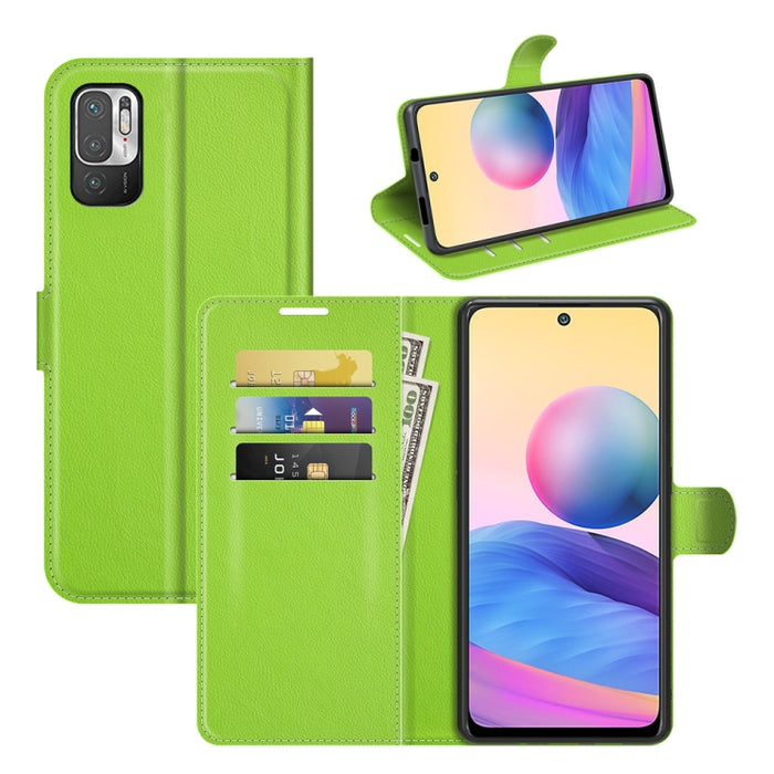 Para Xiaomi Redmi Note 10 5G Litchi Texture Funda protectora con tapa horizontal con soporte y ranuras para tarjetas y billetera, For Xiaomi Redmi Note 10 5G