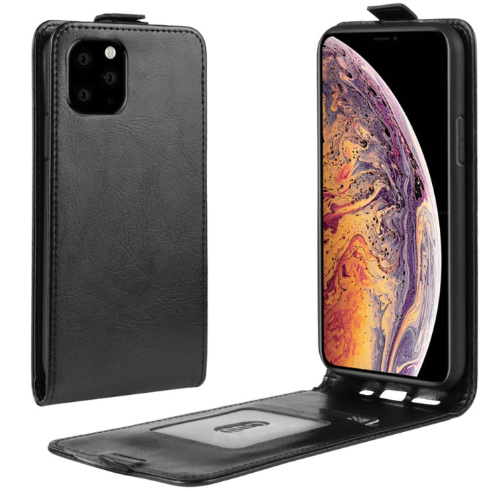 Estuche protector de cuero con tapa vertical Crazy Horse para iPhone 6 / 5 (2019)