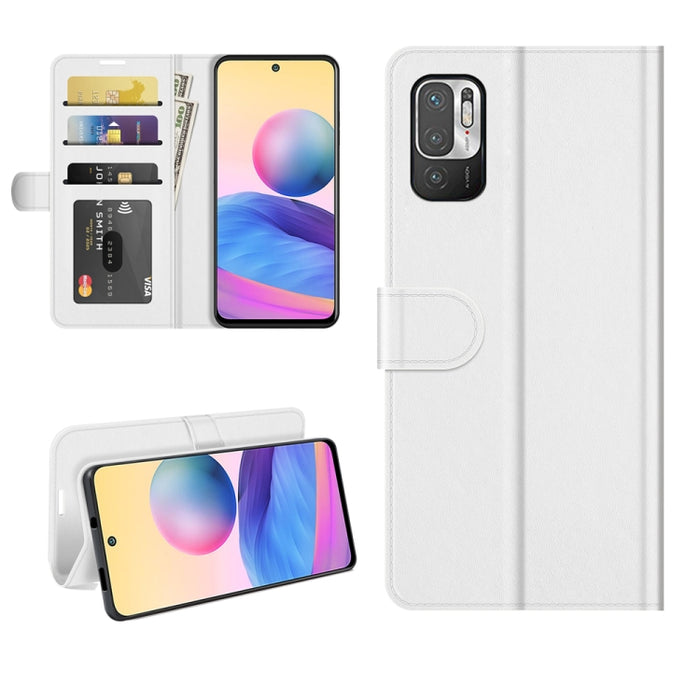 Para Xiaomi Redmi Note 10 5G R64 Texture Single Horizontal Flip Funda protectora con soporte y ranuras para tarjetas y billetera y marco de fotos, For Xiaomi Redmi Note 10 5G