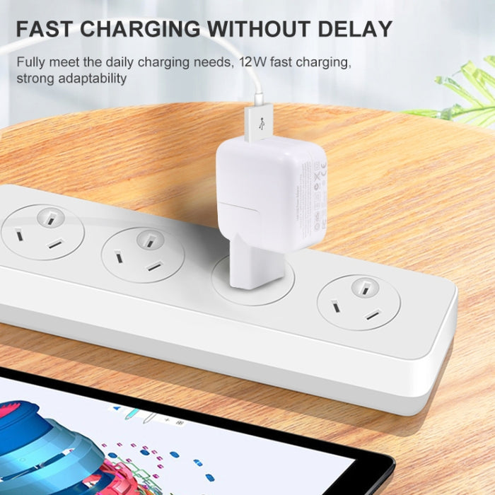 Cargador de viaje con puerto USB de 12 W para iPad Series / iPod Series / iPhone Series, enchufe de la UE