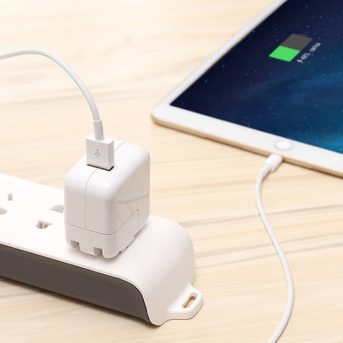 Cargador USB de 12 W + cable de datos USB a 8 pines para iPad / iPhone / iPod Series, enchufe de EE. UU.