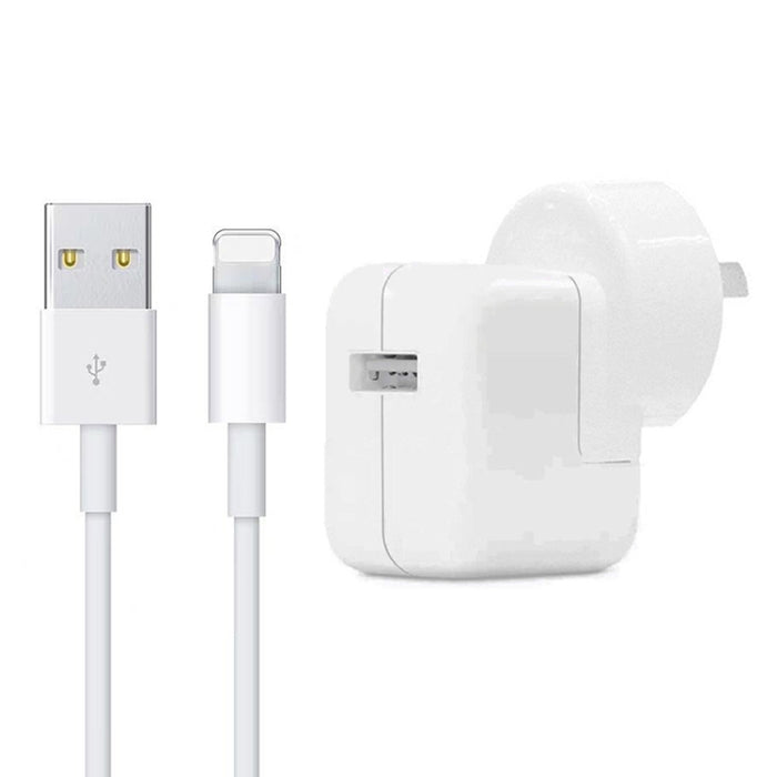 Cargador USB de 12 W + cable de datos USB a 8 pines para iPad / iPhone / iPod Series, enchufe AU