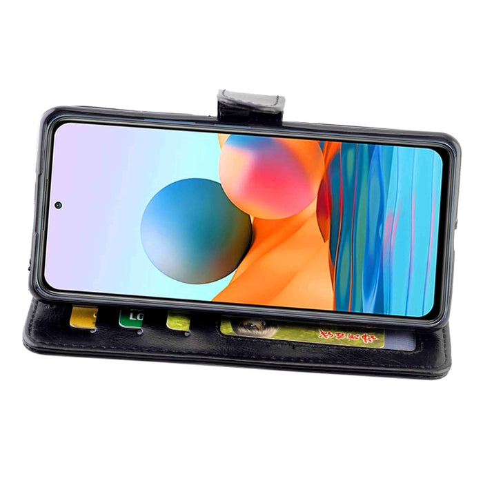 Estuche protector con tapa horizontal de cuero con textura de caballo loco con soporte y ranuras para tarjetas y billetera y marco de fotos, For Xiaomi Redmi Note10 Pro, For Xiaomi Redmi Note10 4G, For OPPO A54 4G, For OPPO F19 Pro / A94 4G / Reno F   ...
