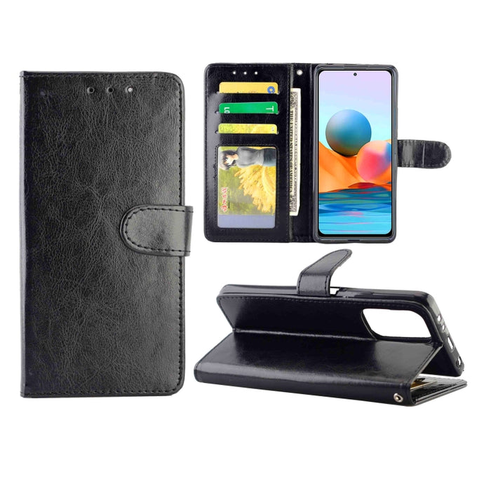 Estuche protector con tapa horizontal de cuero con textura de caballo loco con soporte y ranuras para tarjetas y billetera y marco de fotos, For Xiaomi Redmi Note10 Pro, For Xiaomi Redmi Note10 4G, For OPPO A54 4G, For OPPO F19 Pro / A94 4G / Reno F   ...
