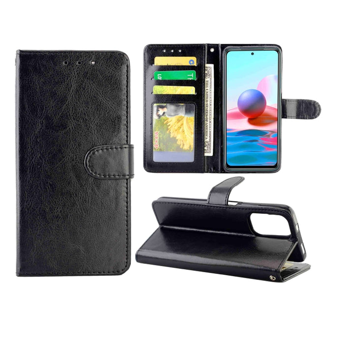 Estuche protector con tapa horizontal de cuero con textura de caballo loco con soporte y ranuras para tarjetas y billetera y marco de fotos, For Xiaomi Redmi Note10 Pro, For Xiaomi Redmi Note10 4G, For OPPO A54 4G, For OPPO F19 Pro / A94 4G / Reno F   ...