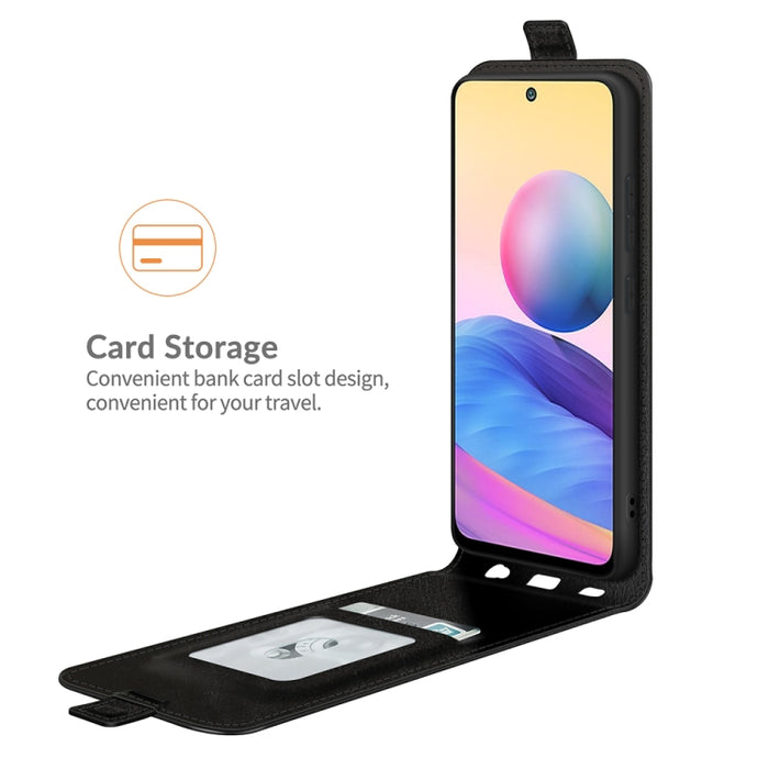 Para Xiaomi Redmi Note 10 5G R64 Textura Funda protectora de cuero con tapa vertical única con ranuras para tarjetas y marco de fotos, For Xiaomi Redmi Note 10 5G