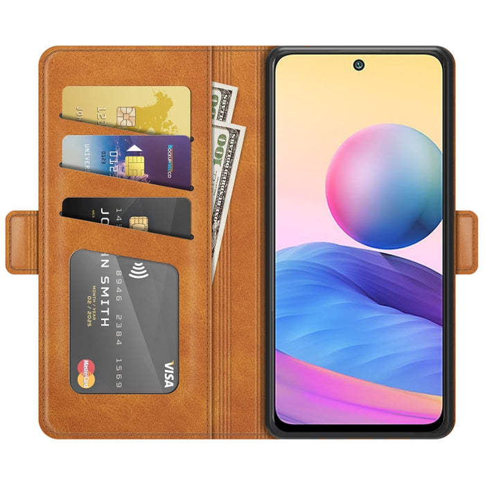Para Xiaomi Redmi Note 10 5G Funda de cuero con tapa horizontal con hebilla magnética de doble cara con soporte, ranuras para tarjetas y billetera, For Xiaomi Redmi Note 10 5G