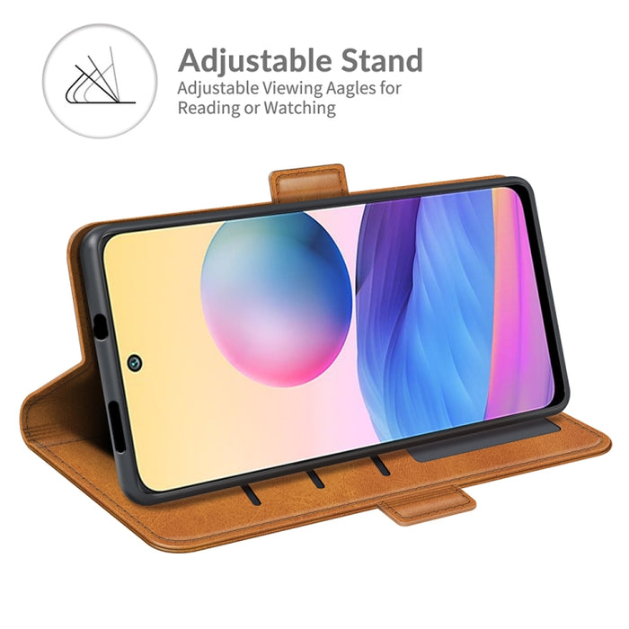 Para Xiaomi Redmi Note 10 5G Funda de cuero con tapa horizontal con hebilla magnética de doble cara con soporte, ranuras para tarjetas y billetera, For Xiaomi Redmi Note 10 5G