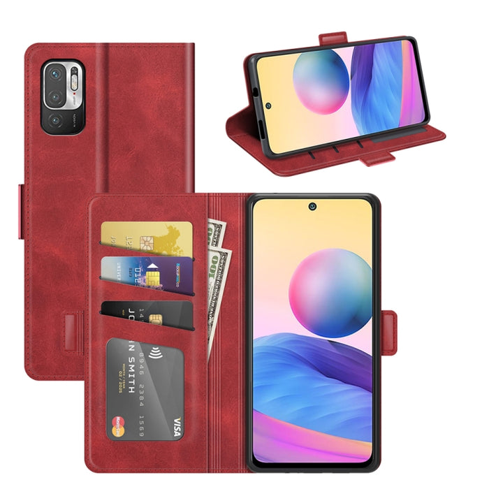 Para Xiaomi Redmi Note 10 5G Funda de cuero con tapa horizontal con hebilla magnética de doble cara con soporte, ranuras para tarjetas y billetera, For Xiaomi Redmi Note 10 5G
