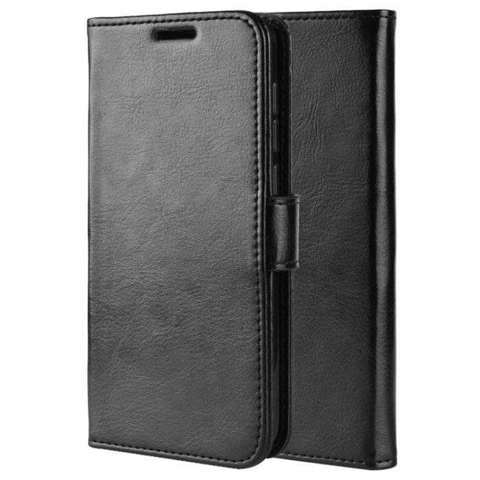 Funda para teléfono celular con soporte y tapa de cuero PU Crazy Horse con billetera para iPhone XI (2019)
