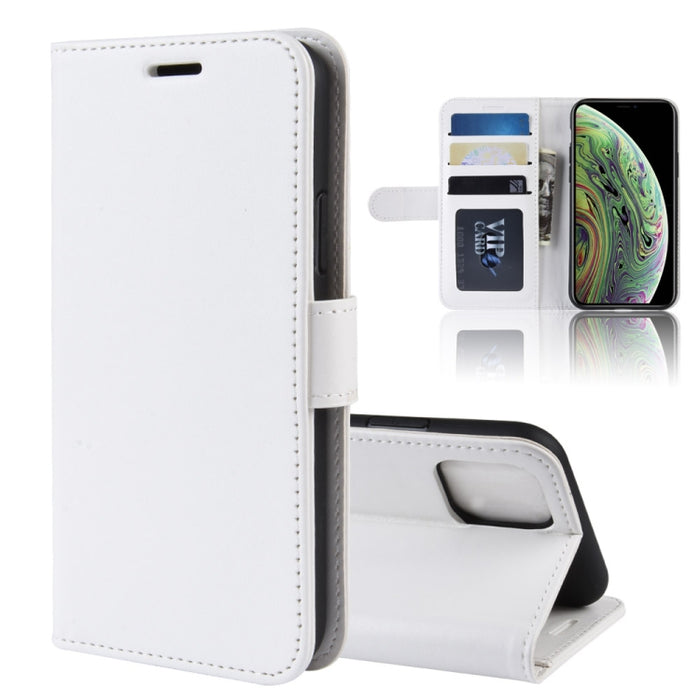 Funda para teléfono celular con soporte y tapa de cuero PU Crazy Horse con billetera para iPhone XI (2019)