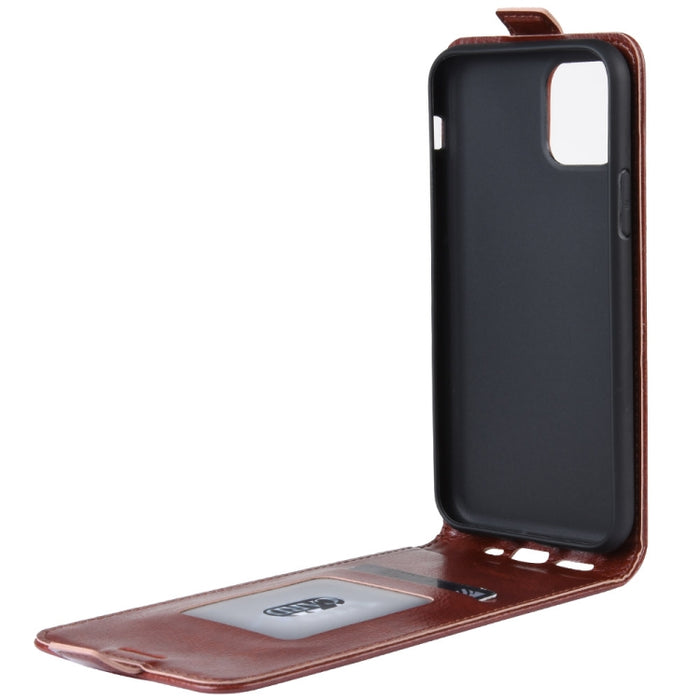 Estuche protector de cuero con tapa vertical Crazy Horse para iPhone XI (2019)