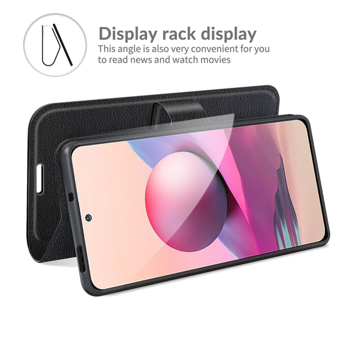 Para Xiaomi Redmi Note 10 4G / Note 10S Litchi Texture Funda protectora con tapa horizontal con soporte, ranuras para tarjetas y billetera, For Xiaomi Redmi Note 10 4G