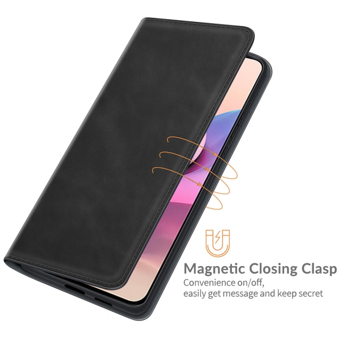 Para Xiaomi Redmi Note 10 4G / Note 10S Funda de cuero de succión magnética de negocios de piel retro con soporte, ranuras para tarjetas y billetera, For Xiaomi Redmi Note 10S, For Xiaomi Redmi Note 10 4G