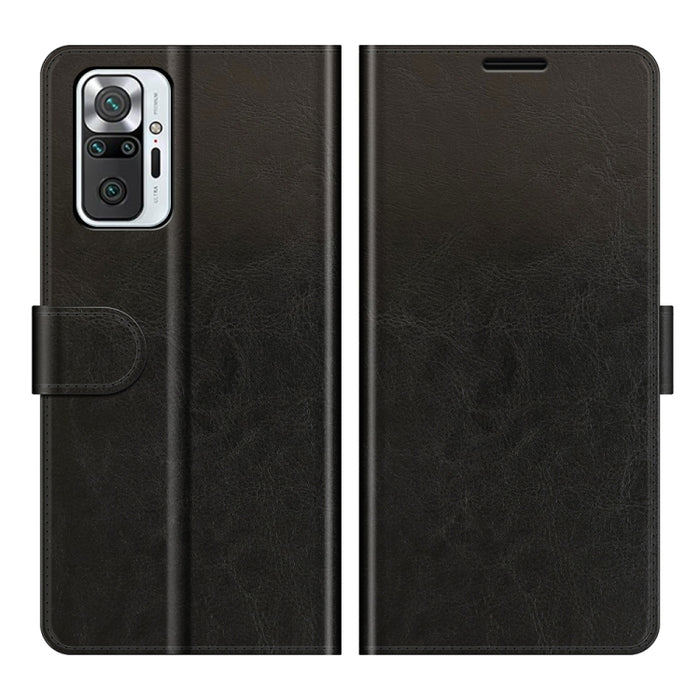Para Xiaomi Redmi Note 10 Pro / Note 10 Pro Max R64 Funda protectora con textura individual con tapa horizontal con soporte y ranuras para tarjetas y billetera y marco de fotos, For Xiaomi Redmi Note 10 Pro