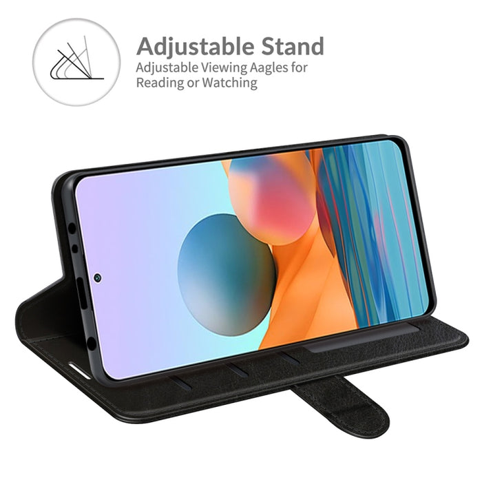 Para Xiaomi Redmi Note 10 Pro / Note 10 Pro Max R64 Funda protectora con textura individual con tapa horizontal con soporte y ranuras para tarjetas y billetera y marco de fotos, For Xiaomi Redmi Note 10 Pro