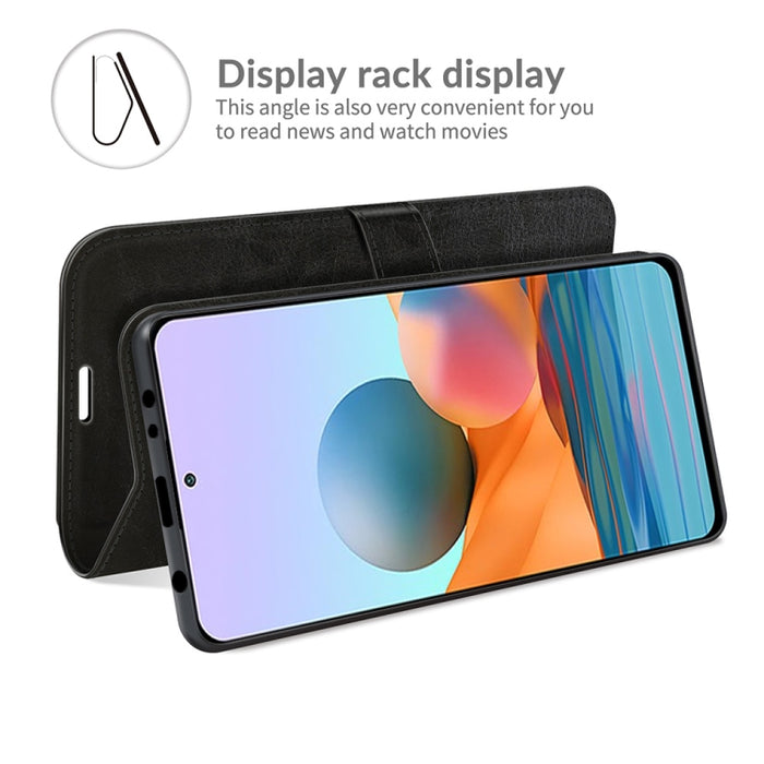 Para Xiaomi Redmi Note 10 Pro / Note 10 Pro Max R64 Funda protectora con textura individual con tapa horizontal con soporte y ranuras para tarjetas y billetera y marco de fotos, For Xiaomi Redmi Note 10 Pro