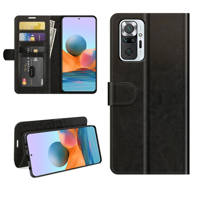 Para Xiaomi Redmi Note 10 Pro / Note 10 Pro Max R64 Funda protectora con textura individual con tapa horizontal con soporte y ranuras para tarjetas y billetera y marco de fotos, For Xiaomi Redmi Note 10 Pro