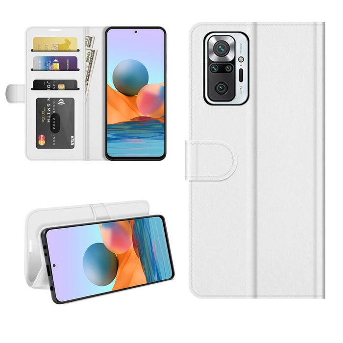 Para Xiaomi Redmi Note 10 Pro / Note 10 Pro Max R64 Funda protectora con textura individual con tapa horizontal con soporte y ranuras para tarjetas y billetera y marco de fotos, For Xiaomi Redmi Note 10 Pro