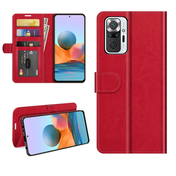 Para Xiaomi Redmi Note 10 Pro / Note 10 Pro Max R64 Funda protectora con textura individual con tapa horizontal con soporte y ranuras para tarjetas y billetera y marco de fotos, For Xiaomi Redmi Note 10 Pro
