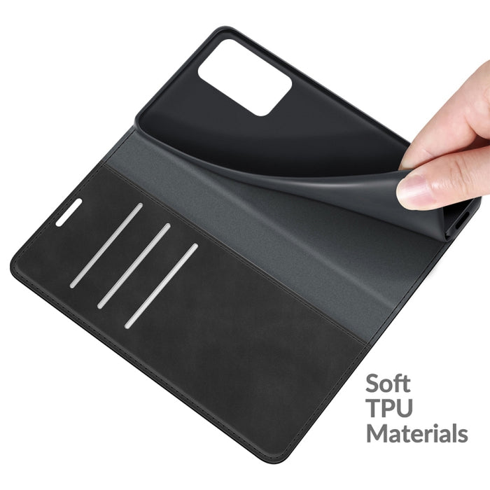 Para Xiaomi Redmi Note 10 Pro / Note 10 Pro Max Funda de cuero con ventosa magnética de negocios de piel retro con soporte, ranuras para tarjetas y billetera, For Xiaomi Redmi Note 10 Pro