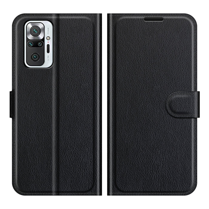 Para Xiaomi Redmi Note 10 Pro / Note 10 Pro (versión india) / Note 10 Pro Max Litchi Texture Funda protectora con tapa horizontal con soporte, ranuras para tarjetas y billetera