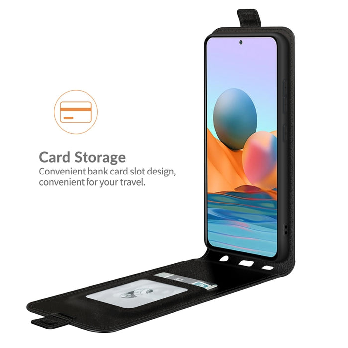 Para Xiaomi Redmi Note 10 Pro / Note 10 Pro (versión india) / Note 10 Pro Max R64 Textura Funda protectora de cuero con tapa vertical única con ranuras para tarjetas y marco de fotos, For Xiaomi Redmi Note 10 Pro