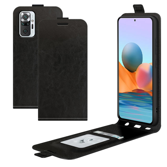 Para Xiaomi Redmi Note 10 Pro / Note 10 Pro (versión india) / Note 10 Pro Max R64 Textura Funda protectora de cuero con tapa vertical única con ranuras para tarjetas y marco de fotos, For Xiaomi Redmi Note 10 Pro