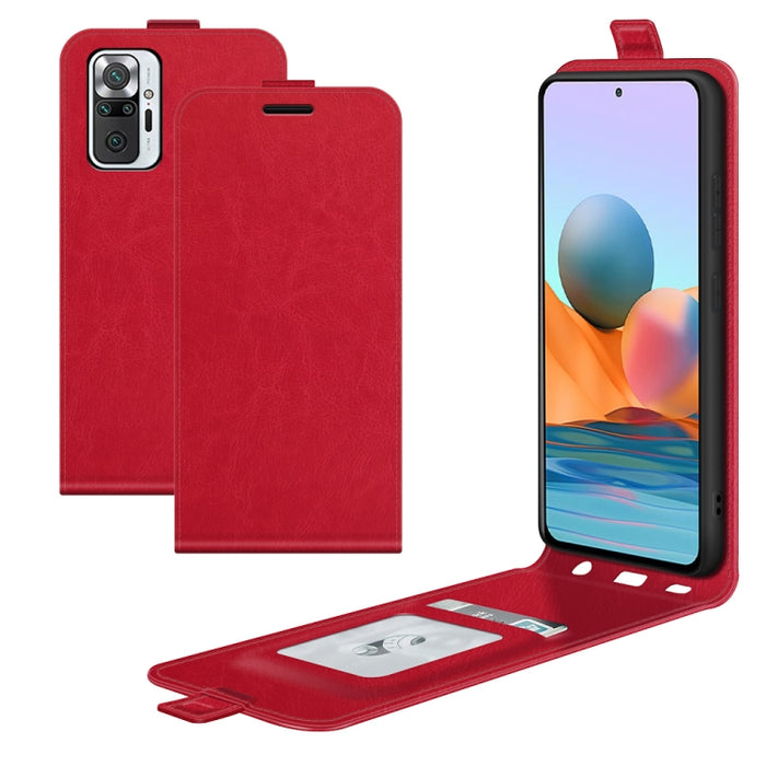 Para Xiaomi Redmi Note 10 Pro / Note 10 Pro (versión india) / Note 10 Pro Max R64 Textura Funda protectora de cuero con tapa vertical única con ranuras para tarjetas y marco de fotos, For Xiaomi Redmi Note 10 Pro