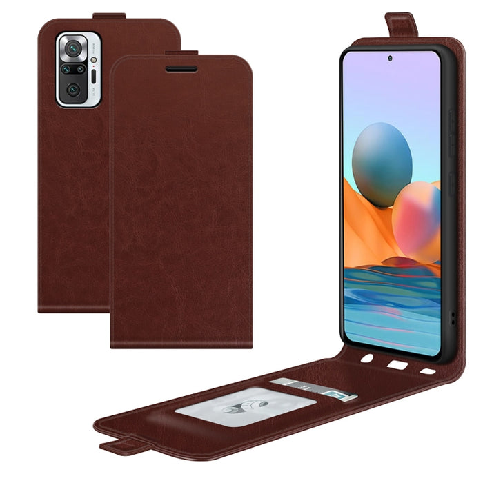 Para Xiaomi Redmi Note 10 Pro / Note 10 Pro (versión india) / Note 10 Pro Max R64 Textura Funda protectora de cuero con tapa vertical única con ranuras para tarjetas y marco de fotos, For Xiaomi Redmi Note 10 Pro