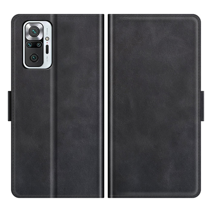 Para Xiaomi Redmi Note 10 Pro / Note 10 Pro (versión india) / Note 10 Pro Max Estuche de cuero con tapa horizontal y hebilla magnética de doble cara con soporte, ranuras para tarjetas y billetera, For Xiaomi Redmi Note 10 Pro
