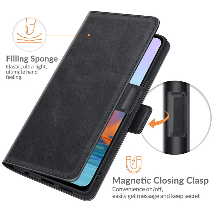 Para Xiaomi Redmi Note 10 Pro / Note 10 Pro (versión india) / Note 10 Pro Max Estuche de cuero con tapa horizontal y hebilla magnética de doble cara con soporte, ranuras para tarjetas y billetera, For Xiaomi Redmi Note 10 Pro