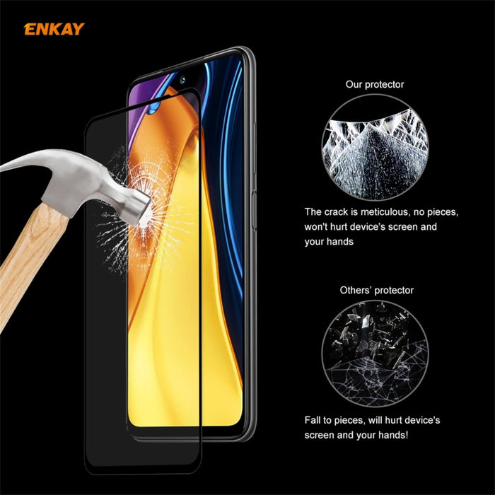 10 PCS ENKAY Hat-Prince Full Glue 0.26mm 9H 2.5D Película de cobertura total de vidrio templado, For Nokia X10 / X20(10pcs）, For Xiaomi Poco M3 Pro / Redmi Note 10 5G(10pcs)