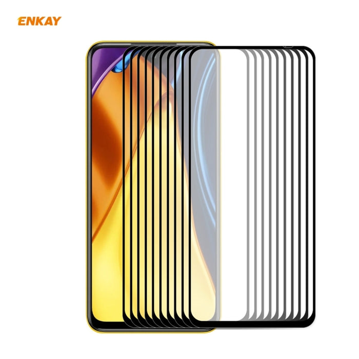 10 PCS ENKAY Hat-Prince Full Glue 0.26mm 9H 2.5D Película de cobertura total de vidrio templado, For Nokia X10 / X20(10pcs）, For Xiaomi Poco M3 Pro / Redmi Note 10 5G(10pcs)