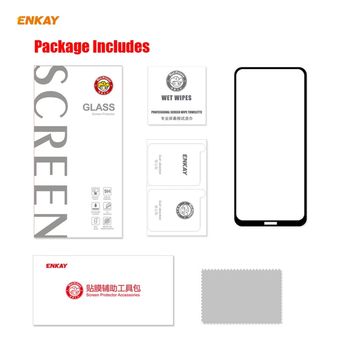 ENKAY Hat-Prince Full Glue 0.26mm 9H 2.5D Película de cobertura total de vidrio templado, For Nokia X10 / X20, For Xiaomi Poco M3 Pro / Redmi Note 10 5G