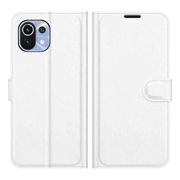 Para Xiaomi Mi 11 Lite 4G / 5G Litchi Texture Funda protectora con tapa horizontal con soporte, ranuras para tarjetas y billetera, For Xiaomi Mi 11 Lite 4G / 5G