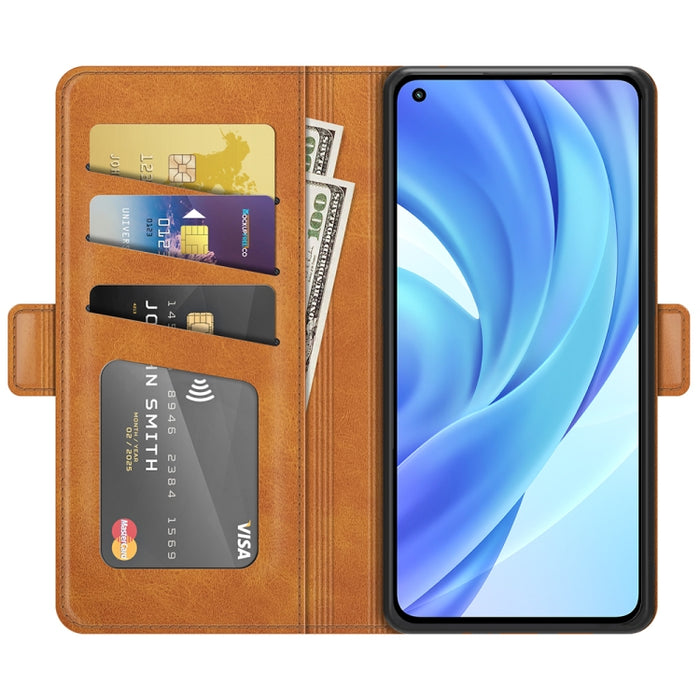 Para Xiaomi Mi 11 Lite 4G / 5G Estuche de cuero con tapa horizontal con hebilla magnética de doble cara con soporte, ranuras para tarjetas y billetera, For Xiaomi Mi 11 Lite 4G / 5G