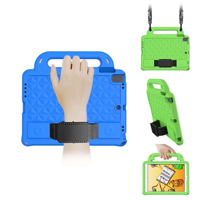 Funda protectora de manga anticaída a prueba de golpes de EVA Diamond Series con soporte y correa, For iPad Air / Air 2 / Pro 9.7 / 9.7 2017/ 2018