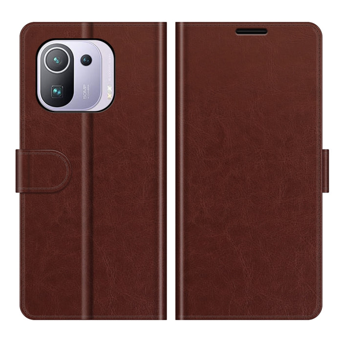 Para Xiaomi Mi 11 Pro 5G / 4G R64 Textura Funda protectora con tapa horizontal única con soporte y ranuras para tarjetas y billetera y marco de fotos, For Xiaomi Mi 11 Pro 5G / 4G