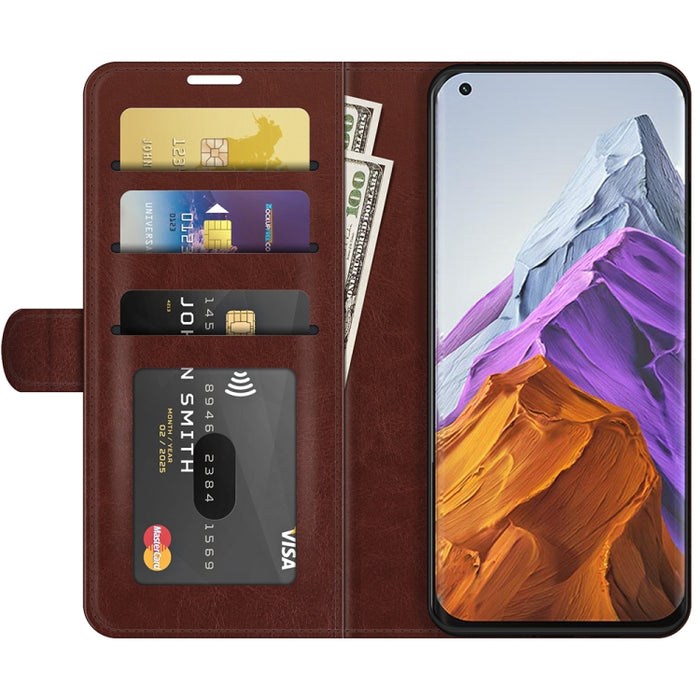 Para Xiaomi Mi 11 Pro 5G / 4G R64 Textura Funda protectora con tapa horizontal única con soporte y ranuras para tarjetas y billetera y marco de fotos, For Xiaomi Mi 11 Pro 5G / 4G