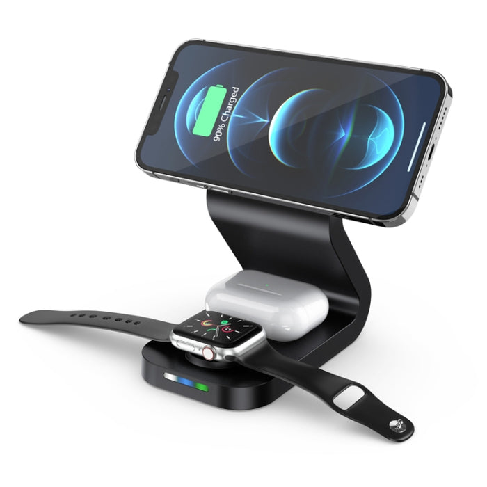 B-13 15W Max 3 en 1 Cargador inalámbrico magnético para teléfonos móviles, Apple Watch y AirPods