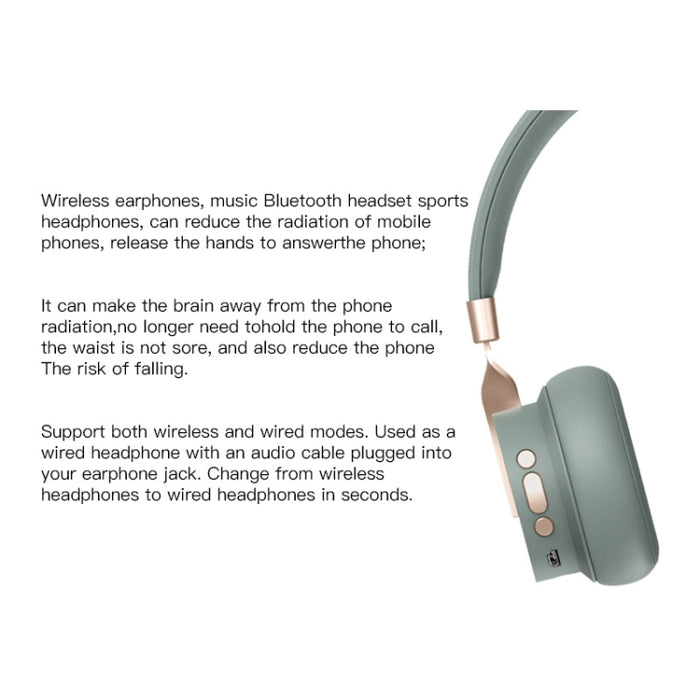 P3 Wireless 5.0 Super Bass HIFI Auriculares estéreo para juegos con micrófono, compatible con TF / FM / AUX