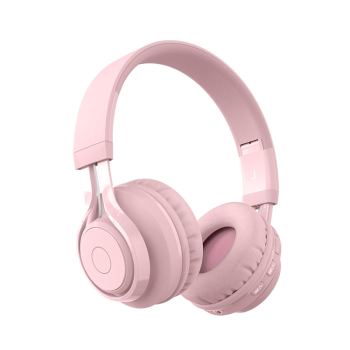 BT06C Cute Wireless Bluetooth 5.0 Auriculares para niños con micrófono Luz LED Soporte Aux-in