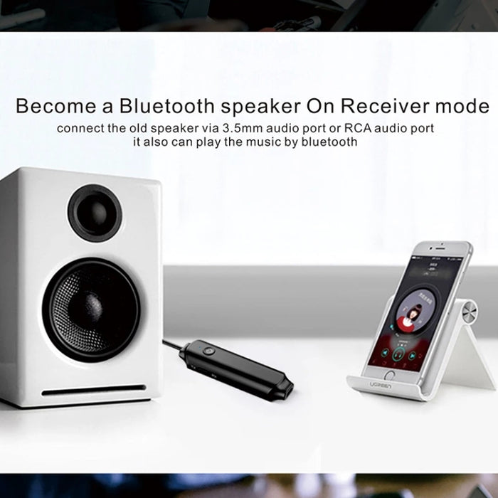 Receptor y transmisor Bluetooth B12 Adaptador de audio con conector de 3,5 mm para TV, computadora, estéreo para automóvil