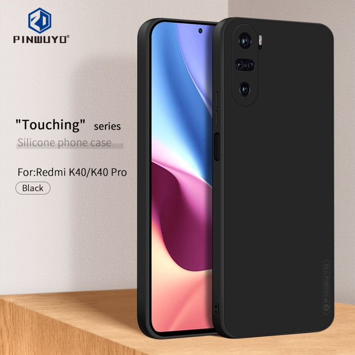 PINWUYO Touching Series Funda de silicona líquida TPU a prueba de golpes, For Xiaomi Redmi K40 / K40 Pro, For Xiaomi Redmi K40 Gaming