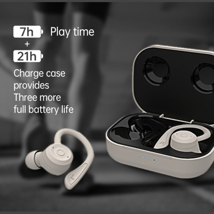 T20 TWS Bluetooth Hooks Auriculares deportivos inalámbricos con caja de carga IPX6 Auriculares impermeables con cancelación de ruido