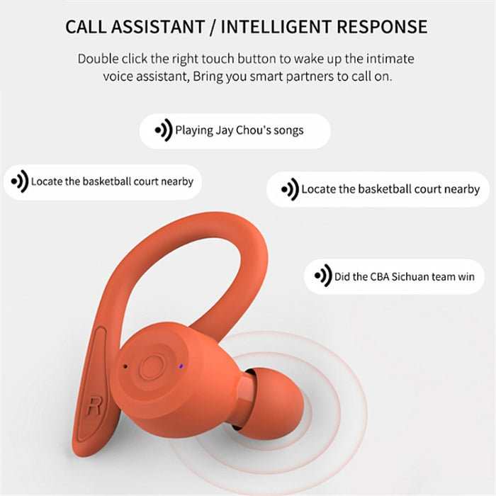 T20 TWS Bluetooth Hooks Auriculares deportivos inalámbricos con caja de carga IPX6 Auriculares impermeables con cancelación de ruido